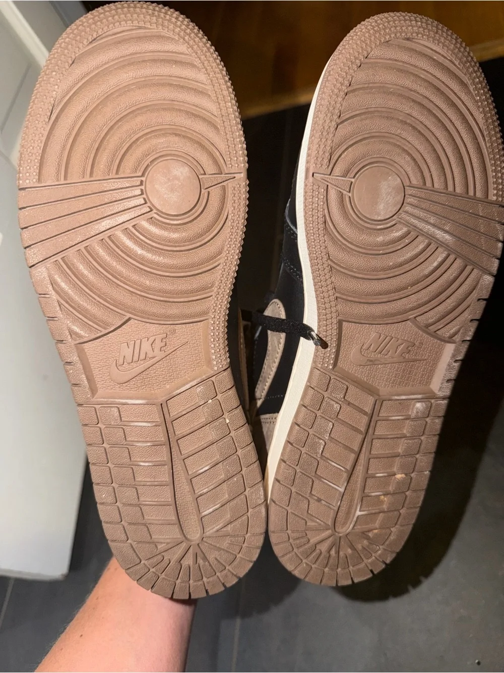 Nike High-Top Sneakers in Black and Taupe